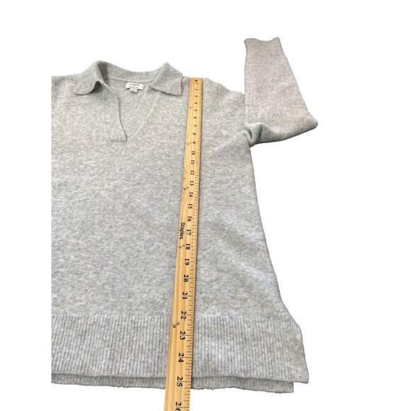 J.Crew Extra-Soft Gray Collared Pullover Sweater Long Sleeve Womens Size S - Picture 7 of 9